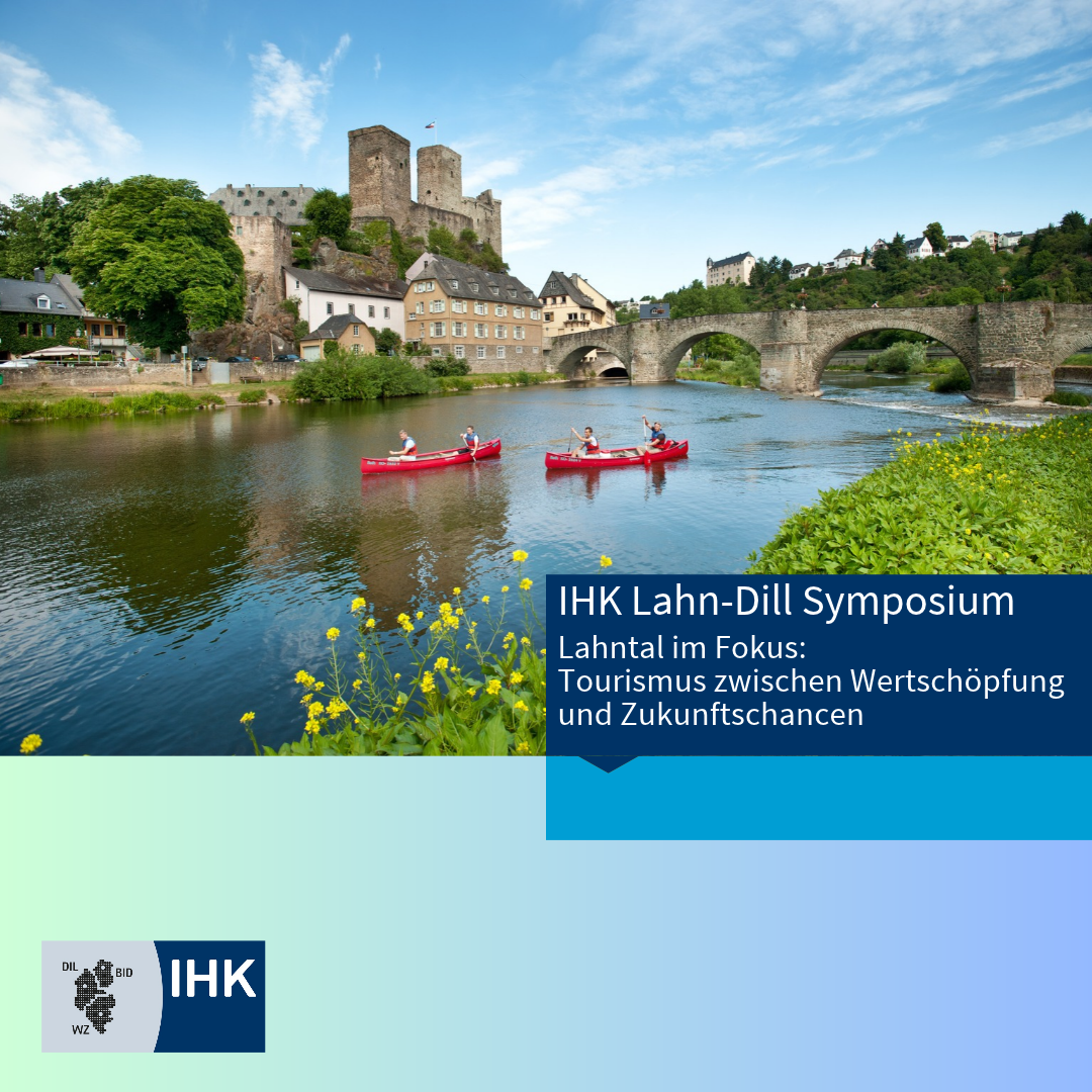 Die Lahn bei Runkel mit Paddelbooten