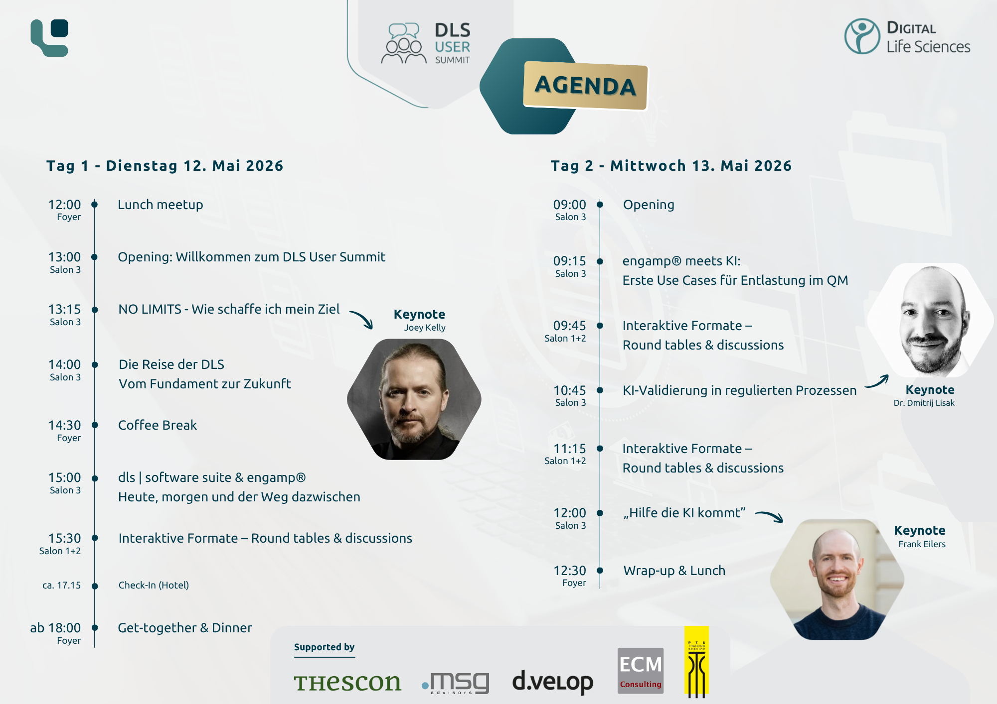 Vorläufige Agenda DLS User Summit 2026