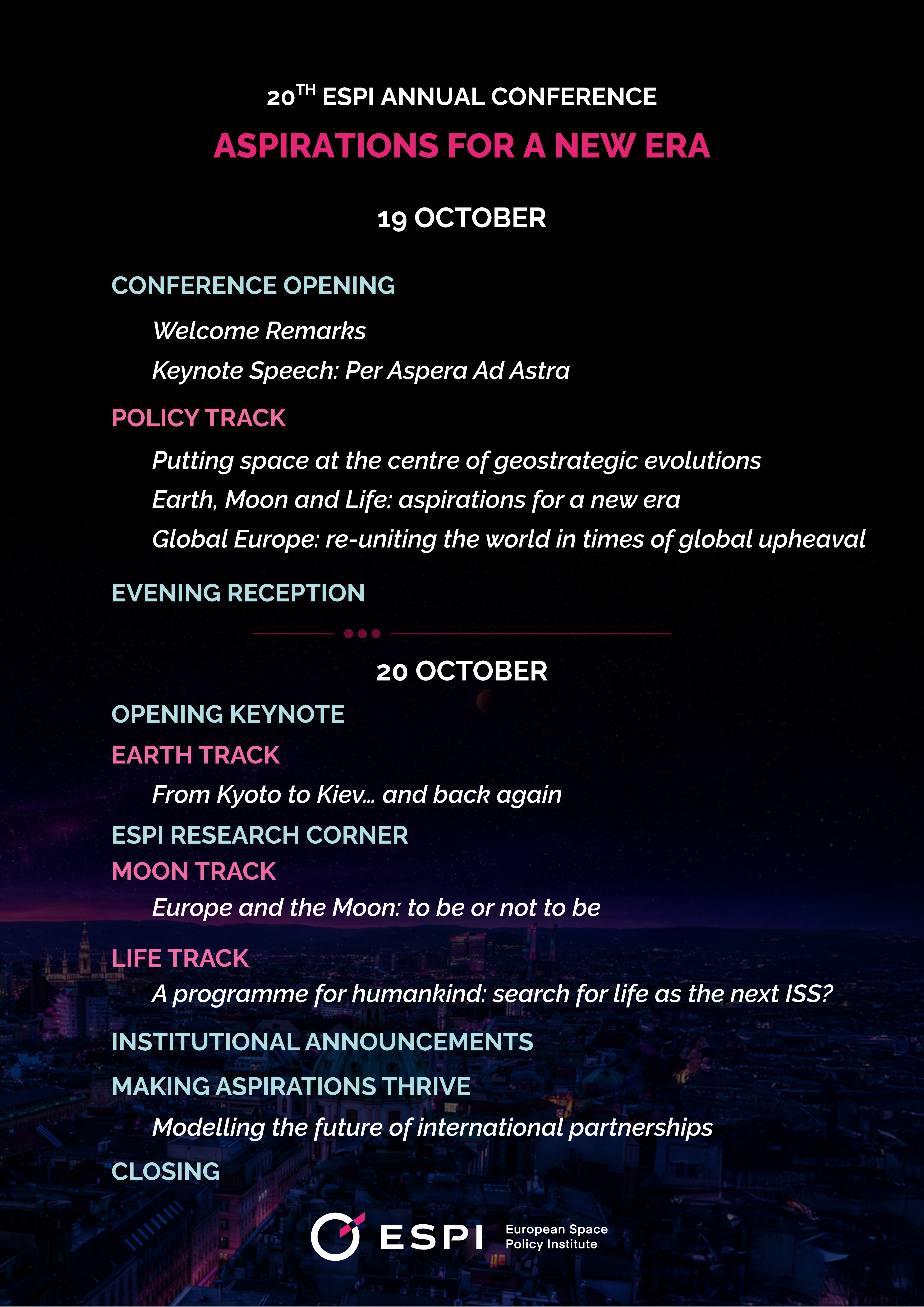 20. Annual Conference programme
