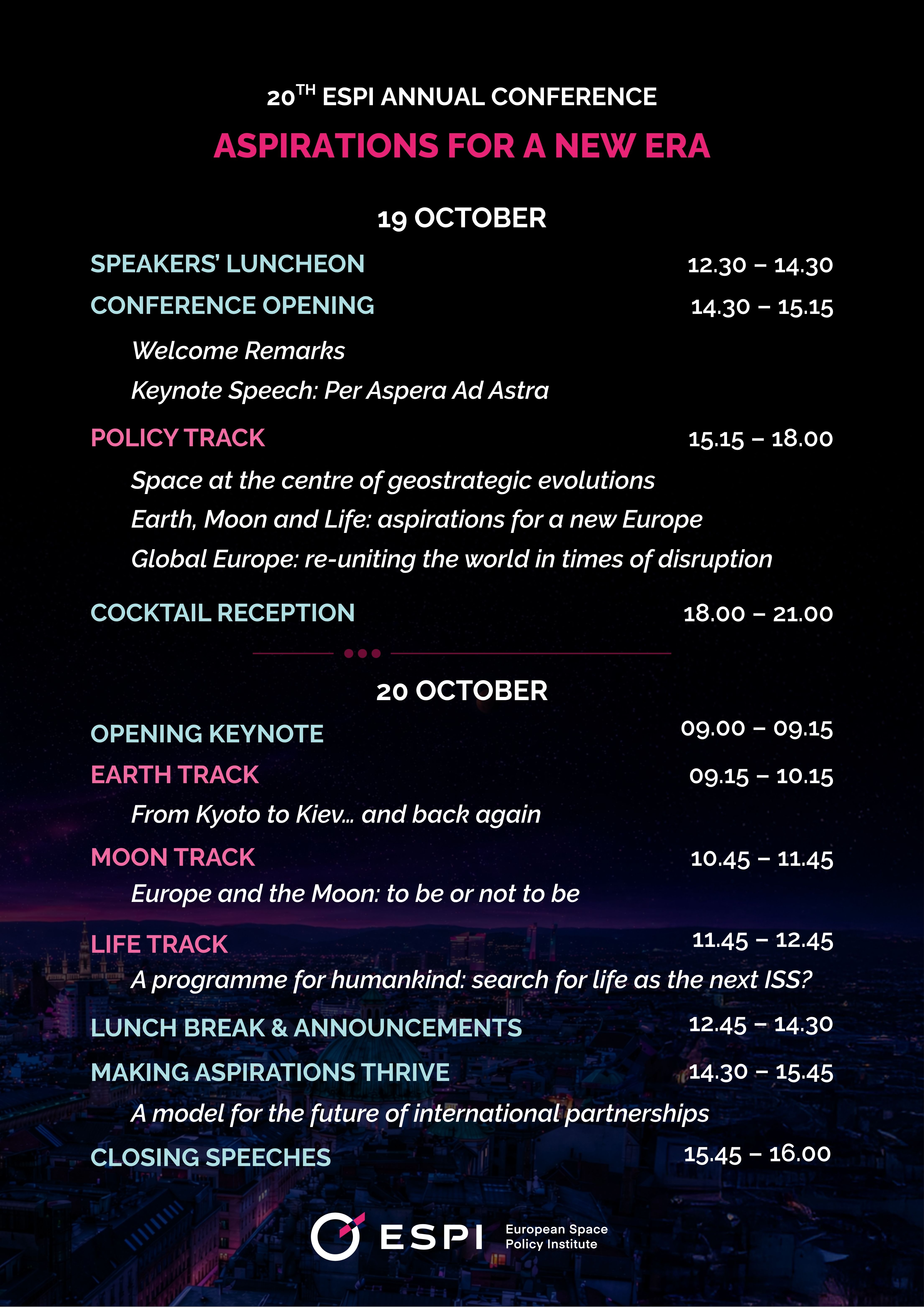 20. Annual Conference programme