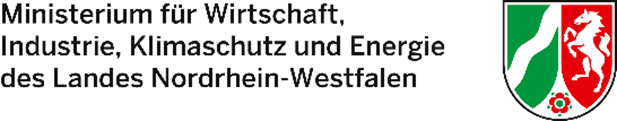 Beauftragt durch: Ministerium für Wirtschaft, Industrie, Klimaschutz und Energie des Landes Nordrhein-Westfalen Logo