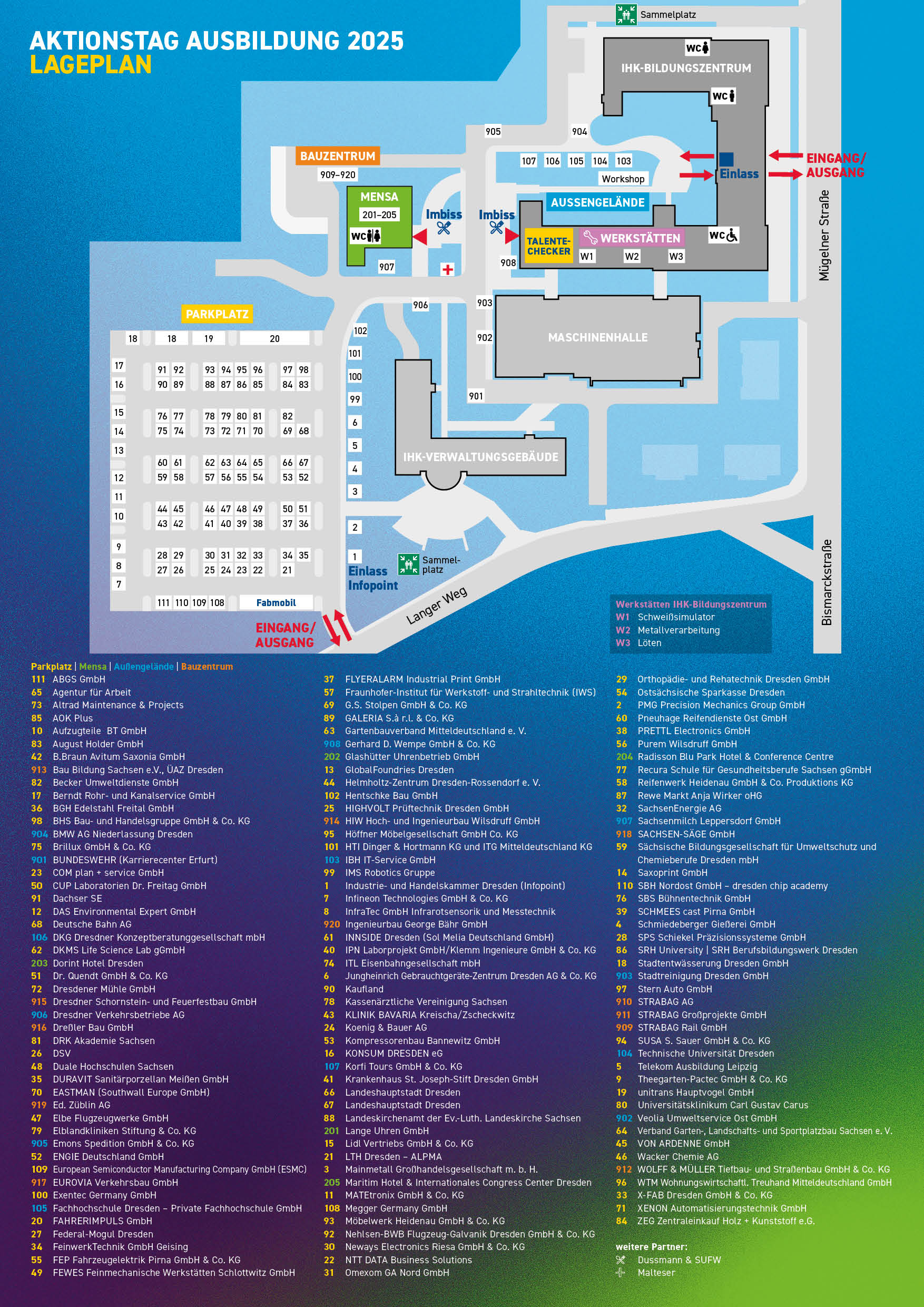 Lageplan zum Aktionstag Ausbildung