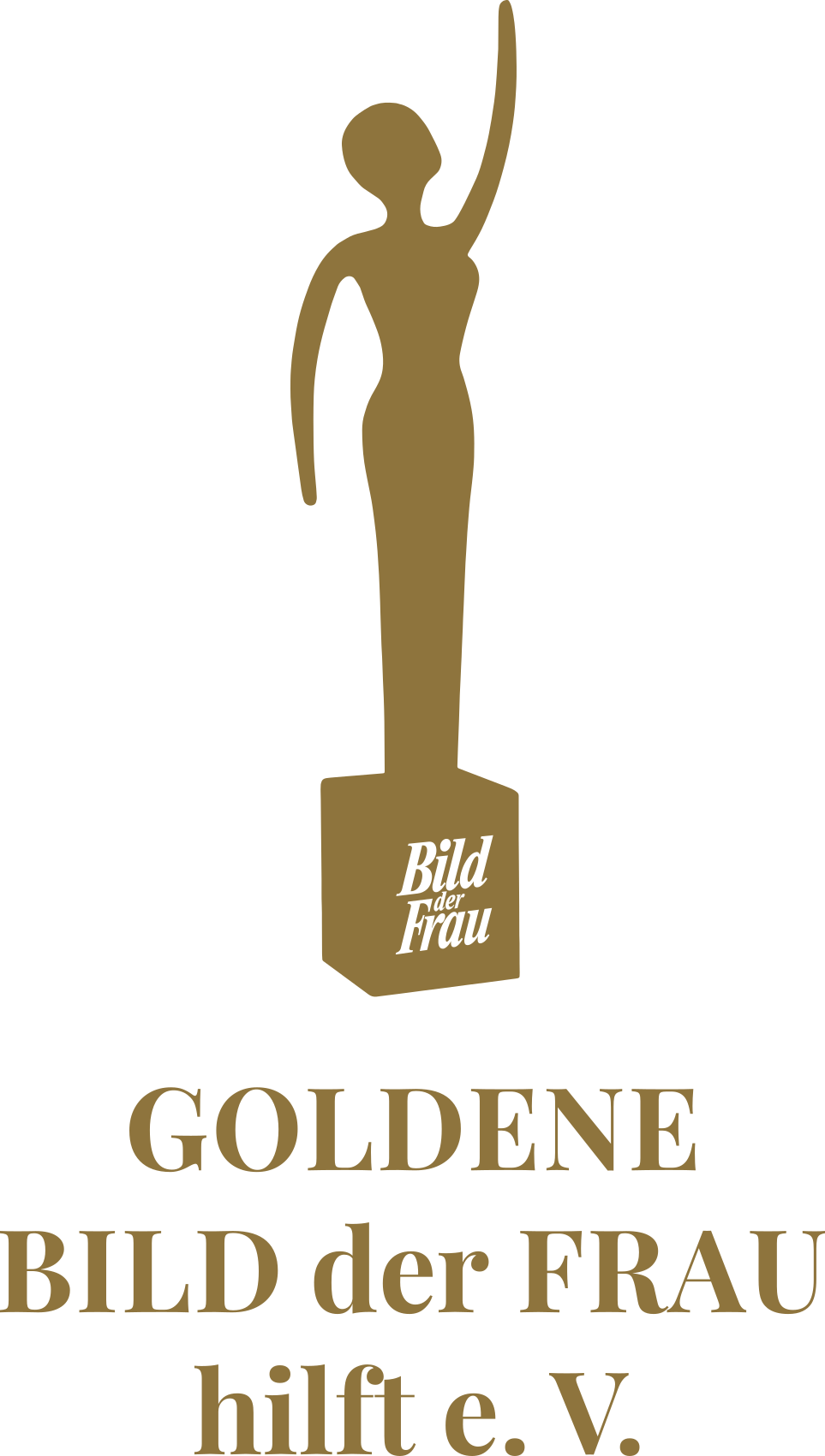 Goldene Bild der Frau hilft e.V. Logo
