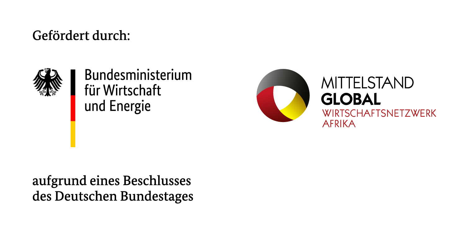 Bundesministerium für Wirtschaft und Klimaschutz + Mittelstand Global Wirtschaftsnetzwerk Afrika Logo